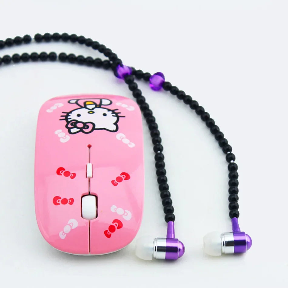 Hello Kitty Wireless Mouse Bluetooth Mouse Kawaii Ultra-thin Silent Gaming Mouse Cute USB 2.4G Mice for IPad Computer Laptop PC