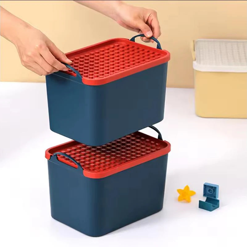 Storage Box for Lego With Lid Toy Building Block Parts Organizer Box Small Particle Classification Building Block Top Cover