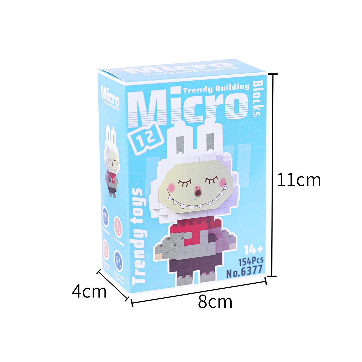 Compatible with cartoon doll desktop cute accessories, small particle puzzle assembly toys