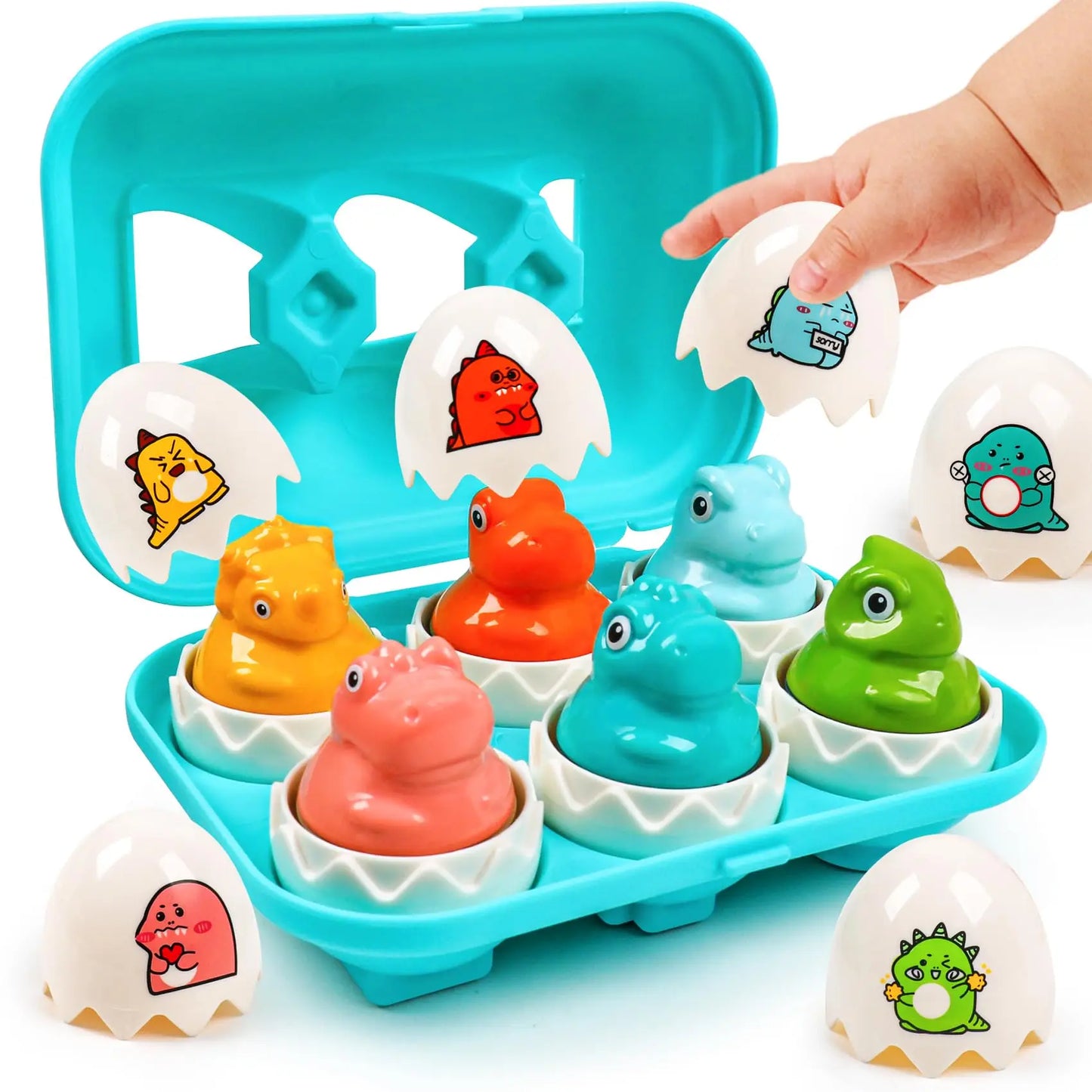 Matching Eggs Toys for Kids 1 2 3Toddlers Montessori Toys Easter Eggs Baby Shape Sorter Games Children Educational Learning Toys