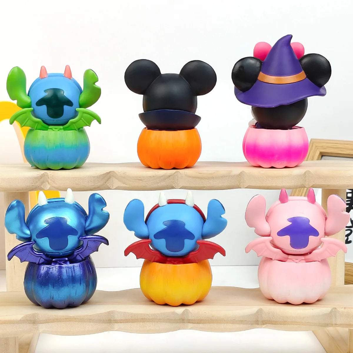 Disney Blind Box Mickey Mouse And Friends Pumpkin Series Stitch Figure Halloween Dress Up Doll DecorateToys  Festival Gifts