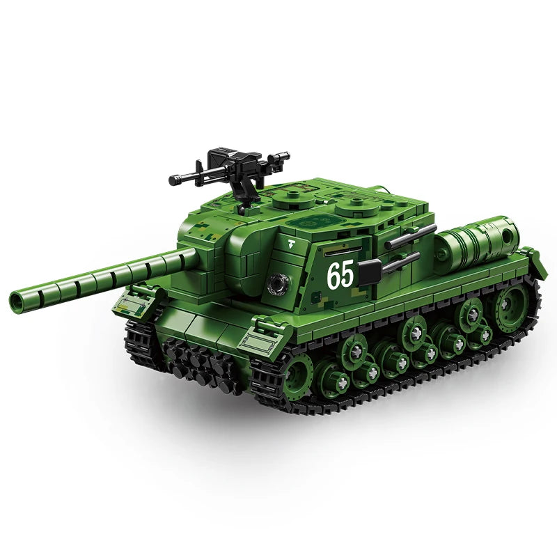 World War 2 WW2 Army Military Soldiers SWAT Leopard 2A7 Main Battle Tank Assemble Building Blocks Bricks Children's Toys Gift