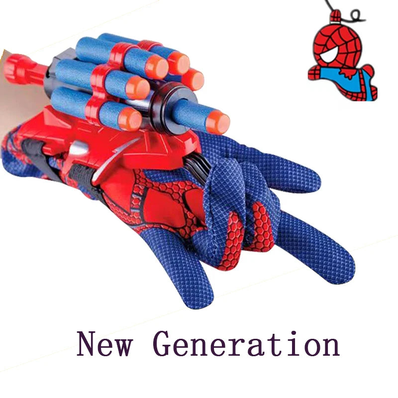 New for spiderman Figure Toy Kids Plastic Cosplay Glove Launcher Set Hero Launcher Wrist Toy Halloween Funny Toys Boy  gift