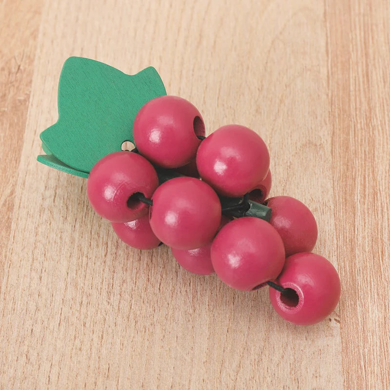 Wooden simulation vegetable salad breakfast french fries toy fruit salad popsicle house American food combination set