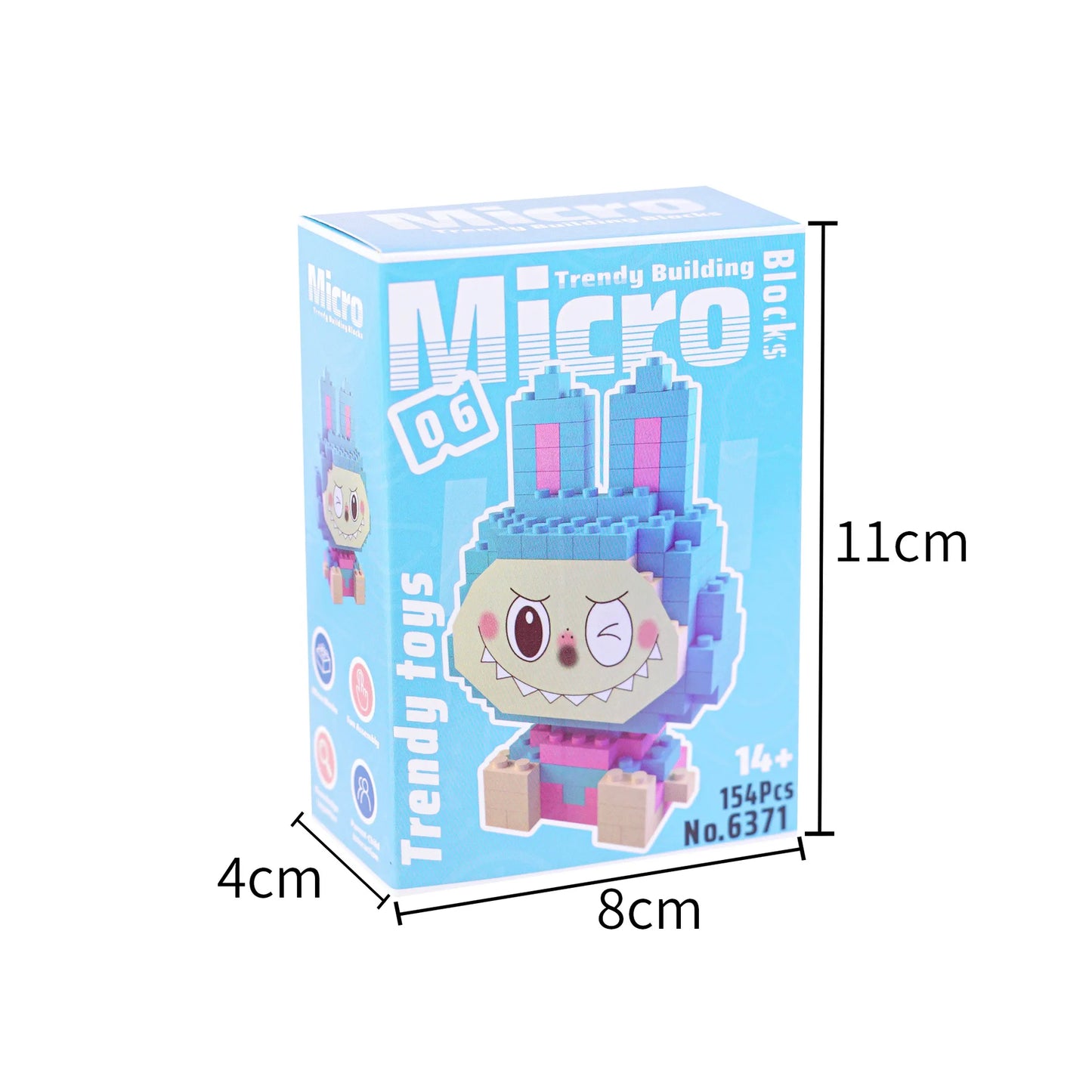 Compatible with cartoon doll desktop cute accessories, small particle puzzle assembly toys