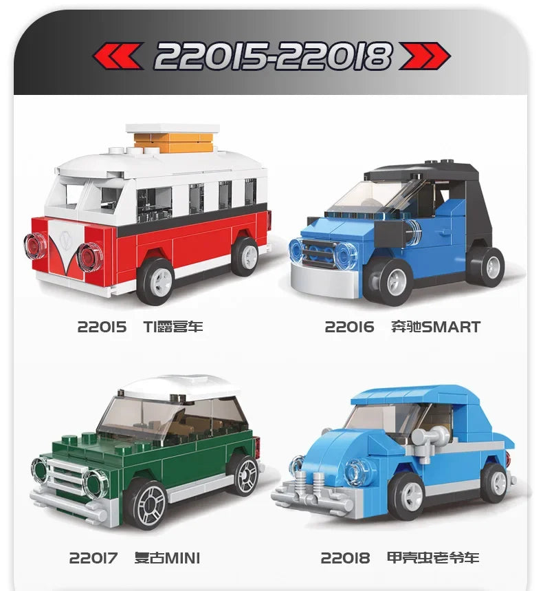 Racing Car Bus Engineering Vehicle Ambulance Pull Back Model Building Blocks Brick Toys Children Boys Compatible With Lego
