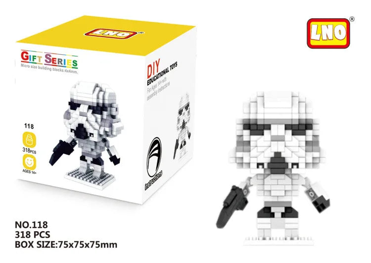 Star War Building Blocks Darth Vader BB-8 Stormtrooper Model Bricks Mini Yoda Mirco Blocks Gifts Toys For Kids