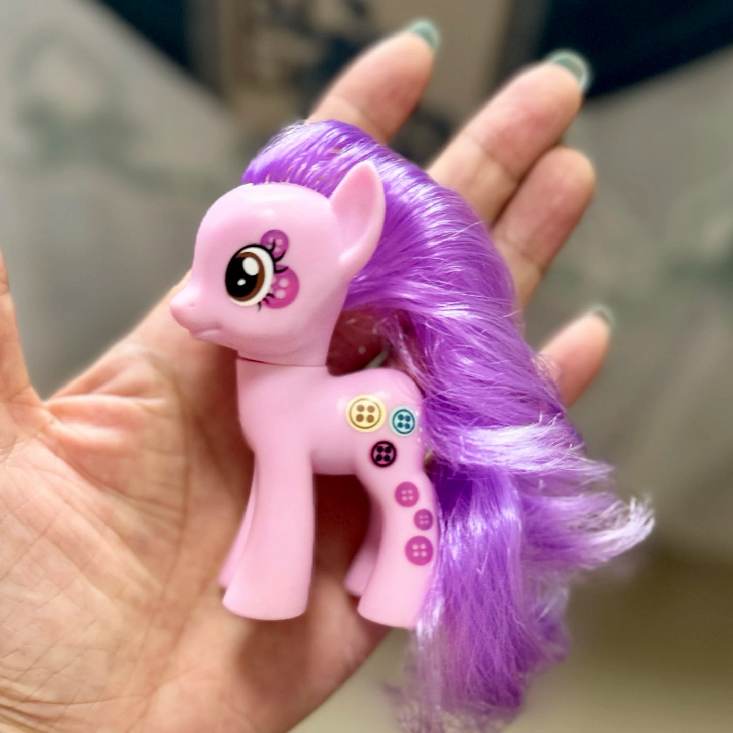 8cm Hasbro My Little Pony Twilight Sparkle Rainbow Dash Applejack YoYo Action Figures Colorful Hair Pony Model Toys Kids Gifts