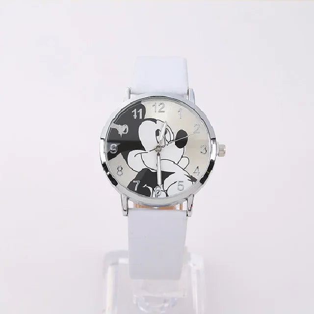 Disney Stitch Mickey Mouse Women Men Fashion Watch Stainless Steel Casual Quartz Watch Gift kids Party Birthday Gifts Watch