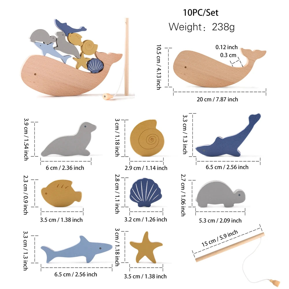 Children's Montessori Toys Wooden Building Blocks Shape Matching Toys Kids Educational Wooden Box Puzzle Toys Stacking Game