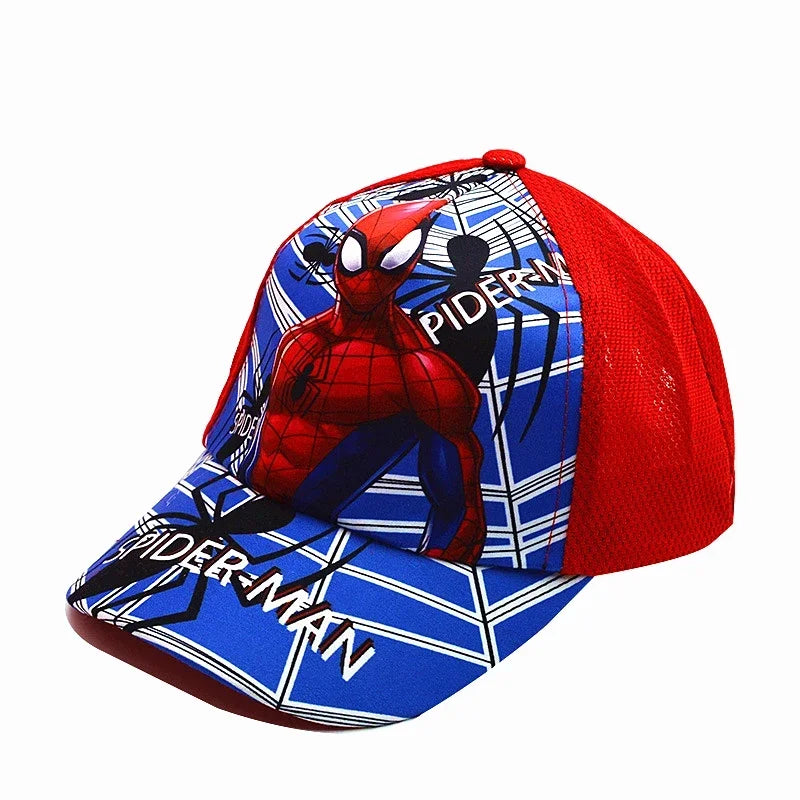 New Disney Anime Frozen Mickey Mouse Kids Brand Hat Boy Girl Travel Caps Spiderman Mickey Minnie Baby Caps Figure Gift Toys 2-8Y