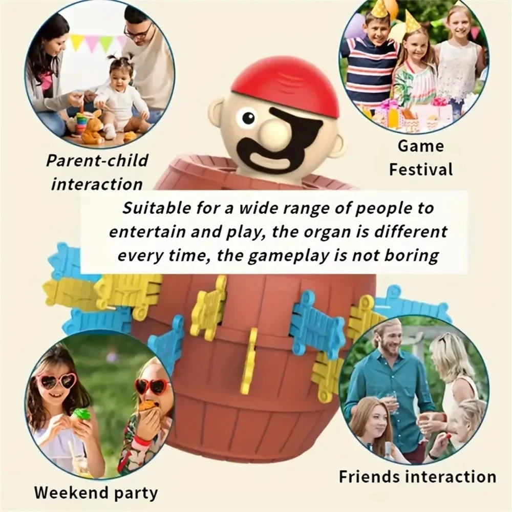 Pirate Board Game Montessori Family Gathering Game Funny Toy Lucky Game Jumping Pirates Children Board Games Boys and Girls Gift