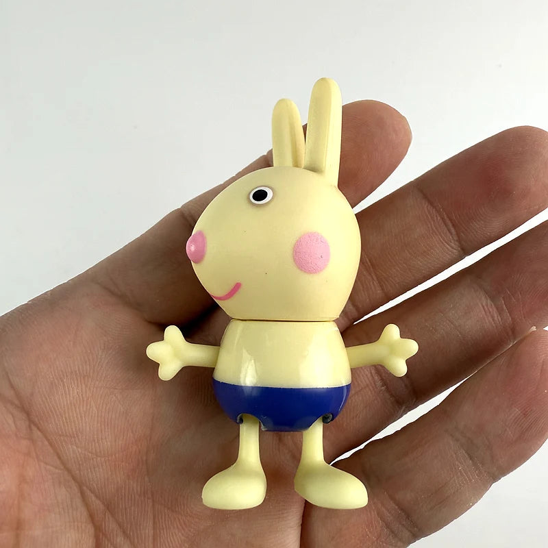 Hasbro 6-7cm Peppa Pig Toy George, pig Mummy Miss Rabbit,Mother Rabbit,Brother Action Figure Family Toys Anime Kids Gift Toy