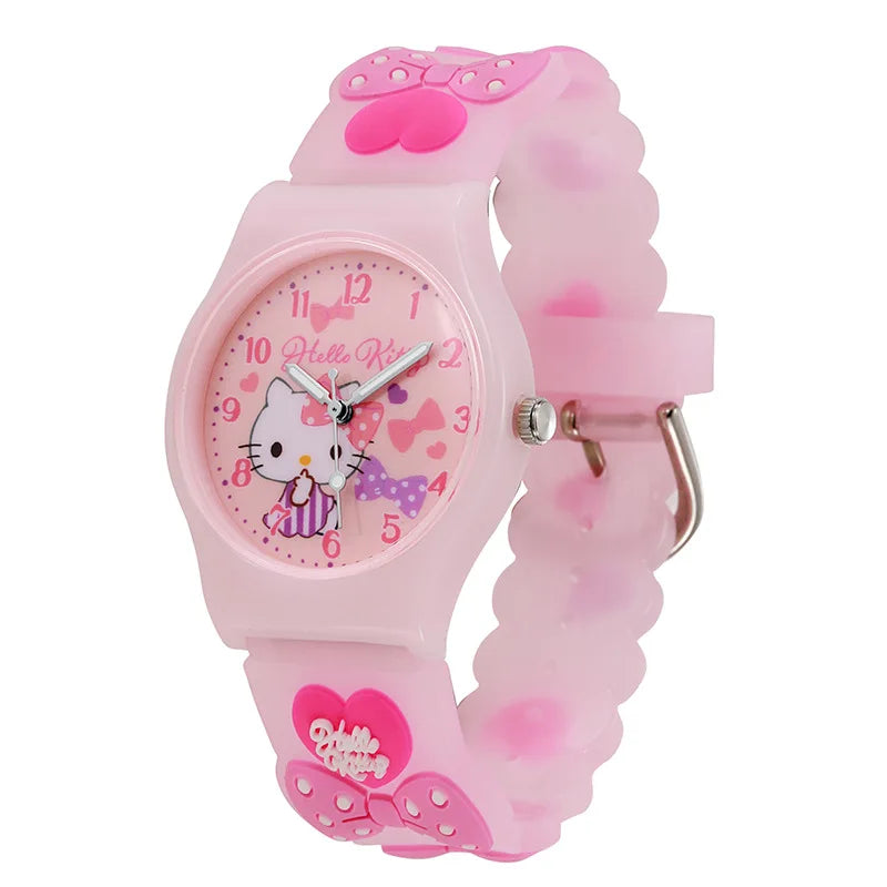 Hello Kitty Kuromi Melody Cinnamonroll Cartoon Anime Figures Student Wrist Watch Kids Watch Toys Boys Girls Birthday Party Gifts