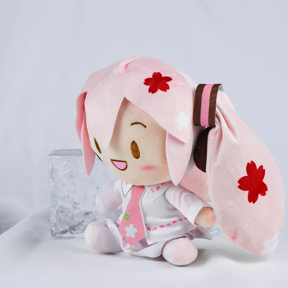 20-29cm Hatsune Miku Kawaii Q Version Fufu Figure Plush Doll Anime Peripheral Stuffed Toy Collection Model Ornament Toys Gifts