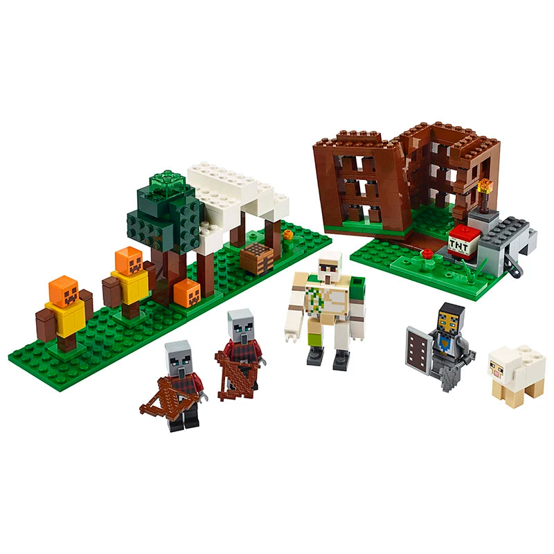 Building Mountain Cave Village Farm Building Blocks Educational Toy for Children Christmas Birthday Gift