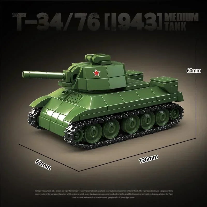 Germany Series Leopard Medium Tank G Late   Tank Military Series WW2 Tank Building Blocks  Bricks Model Set Toys for Kids Gifts