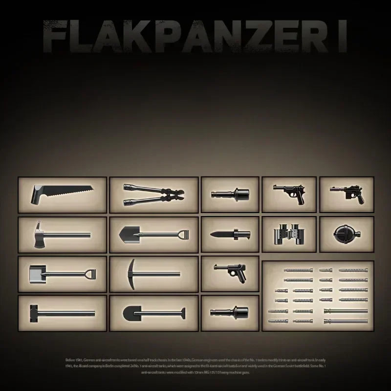 Germany Series Leopard Medium Tank G Late   Tank Military Series WW2 Tank Building Blocks  Bricks Model Set Toys for Kids Gifts