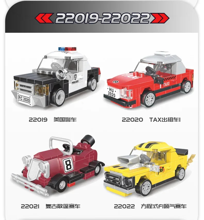 Racing Car Bus Engineering Vehicle Ambulance Pull Back Model Building Blocks Brick Toys Children Boys Compatible With Lego