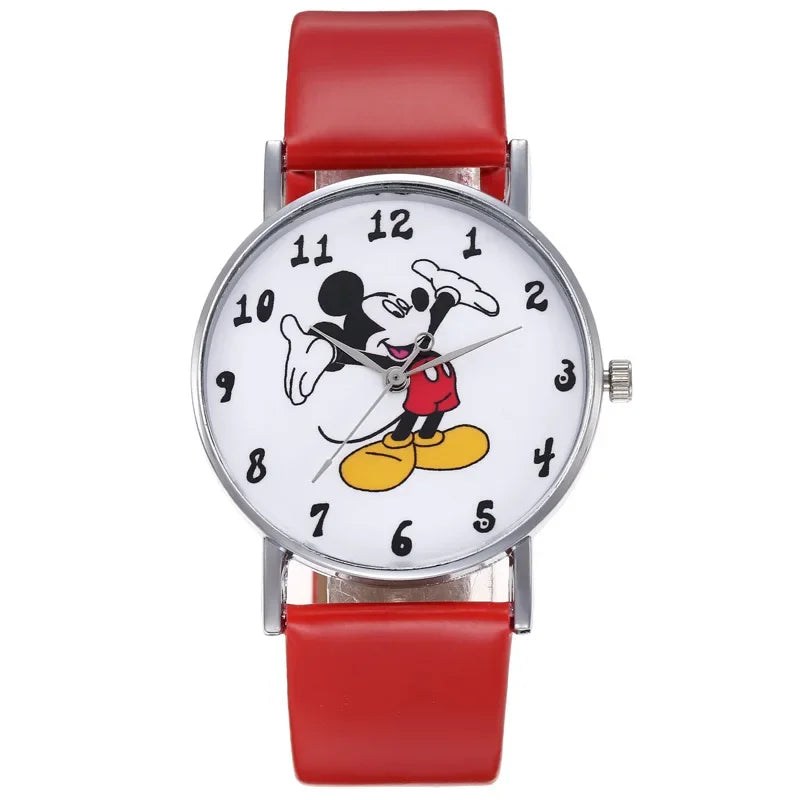 Disney Stitch Mickey Mouse Women Men Fashion Watch Stainless Steel Casual Quartz Watch Gift kids Party Birthday Gifts Watch