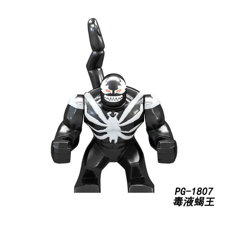 Marvel Superhero Anime Doll Building Blocks Venom Massacre Symbiosis, Spider Man Deadpool Wolverine Couple Gift Toy