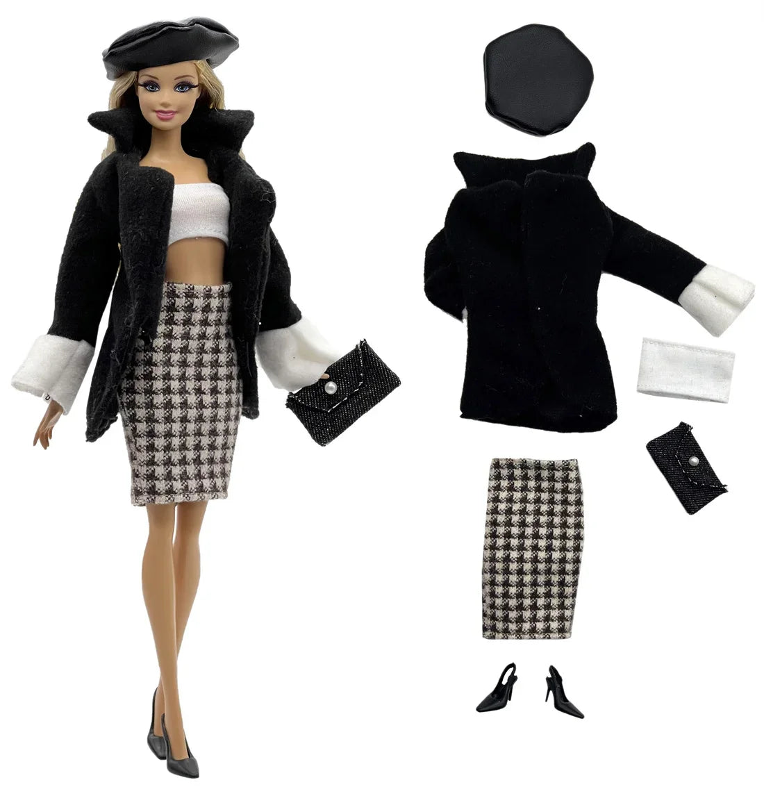 1 Set Cloth Doll Accessories Fashion Model Casual Wear Cool Clothes for 11.5 Inch 30cm Doll Kids or Birthday Gift