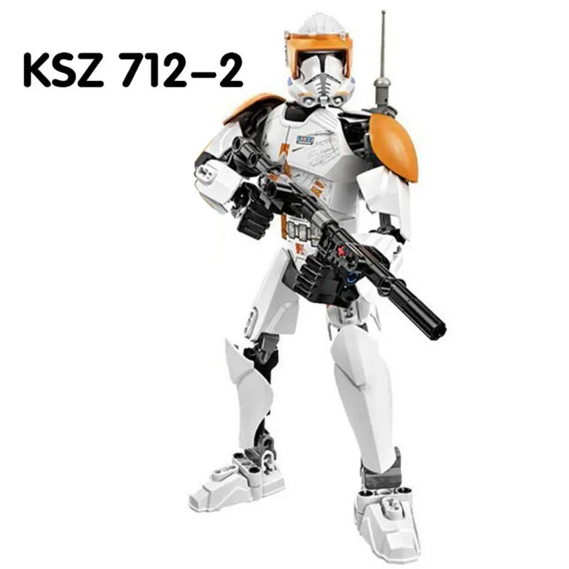 Space Wars Buildable Figure Stormtrooper Darth Vader Rey Kyle Ren Luke Skywalker Figure Toys Building Block Compatible With Lego