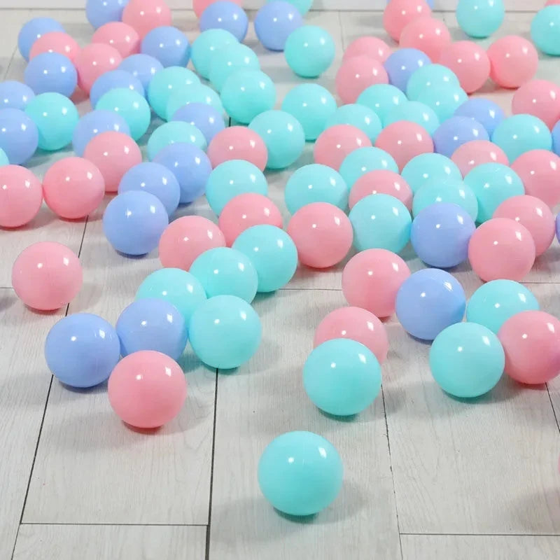 100Pcs Soft Plastic Pit Balls Baby Toys Indoor Playpen Tent Ball Children Kids Pool Games Outdoor Sport Toy Colorful Ocean Balls