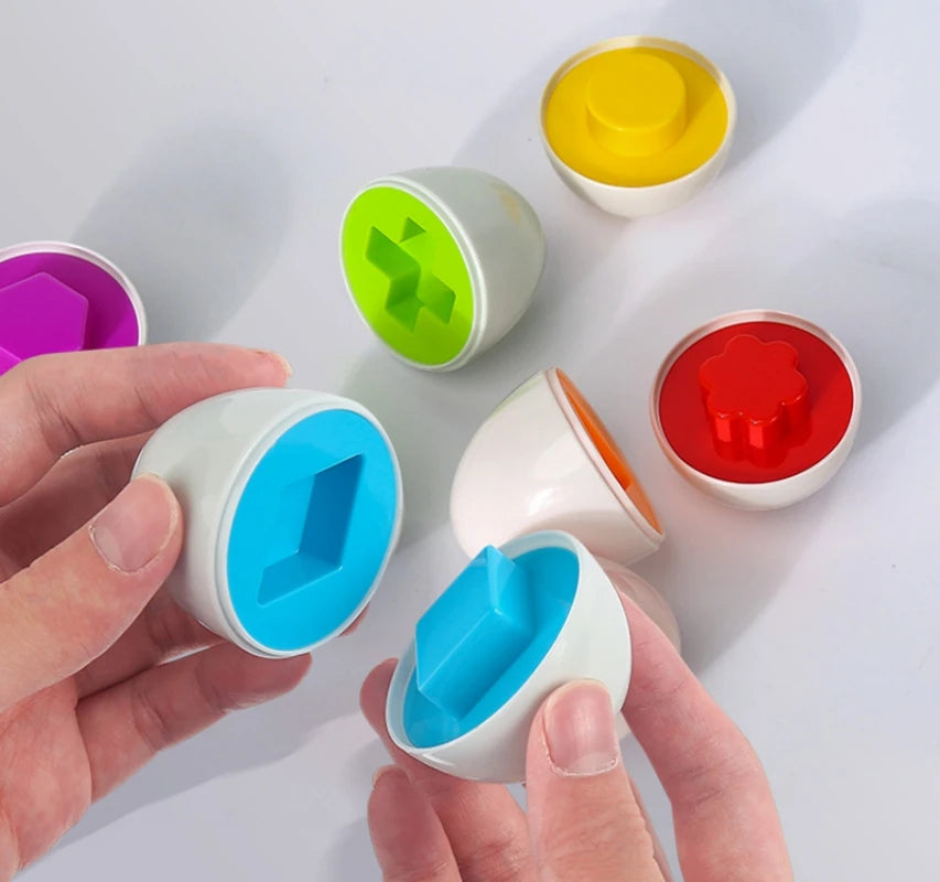 Matching Eggs Toys for Kids 1 2 3Toddlers Montessori Toys Easter Eggs Baby Shape Sorter Games Children Educational Learning Toys
