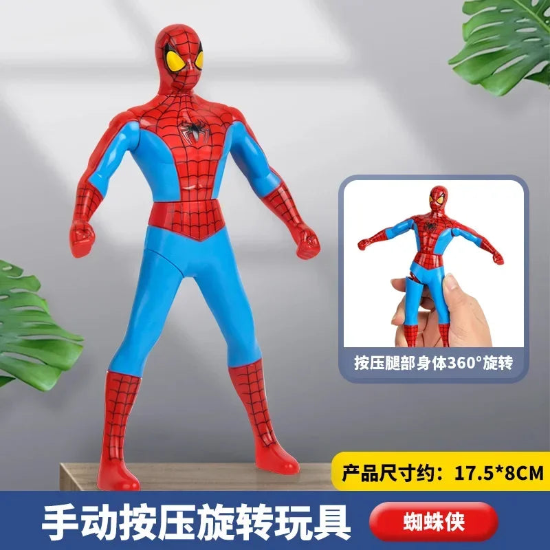 18cm Disney Spiderman Hulk Ironman Action Figure Christmas Gift Pvc Movable Joints Rotatable Doll Collection Model Gifts