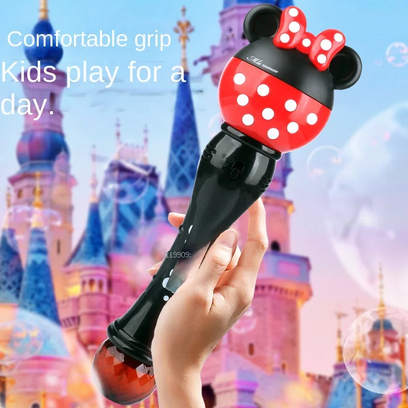 Disney Mickey cartoon new bubble machine Magic Wand camera bubble machine toy new Mickey Mouse Minnie electric children's gift
