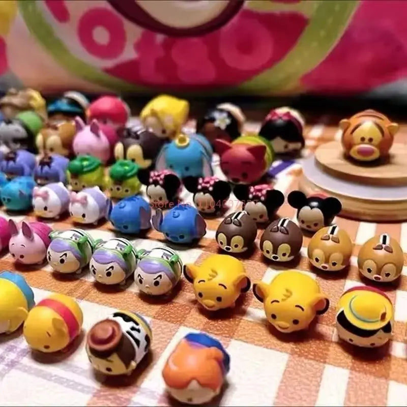 14pcs Kawaii Disney Tsum Tsum Mickey Mouse Cartoon Cute Mini Bean Figure Car Mini Accessories Decoration Gifts For Children