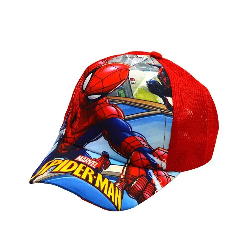 New Disney Anime Frozen Mickey Mouse Kids Brand Hat Boy Girl Travel Caps Spiderman Mickey Minnie Baby Caps Figure Gift Toys 2-8Y