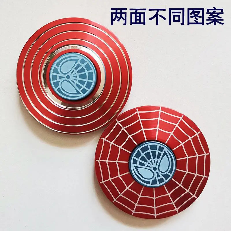 Marvel Spider-Man Captain America Metal Fidget Spinner Creative Personality Cool Decompression Fidget Spinner Children's Toy