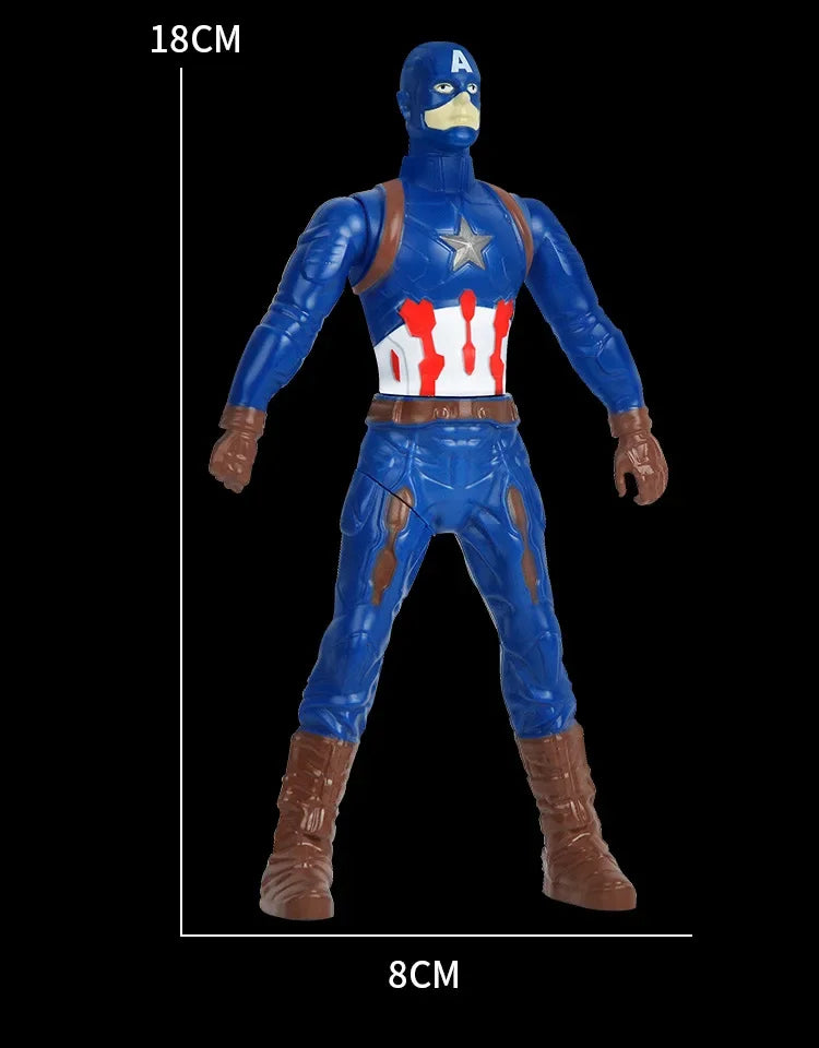 18cm Disney Spiderman Hulk Ironman Action Figure Christmas Gift Pvc Movable Joints Rotatable Doll Collection Model Gifts