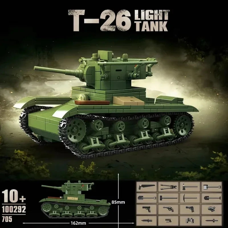 Germany Series Leopard Medium Tank G Late   Tank Military Series WW2 Tank Building Blocks  Bricks Model Set Toys for Kids Gifts