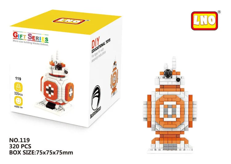 Star War Building Blocks Darth Vader BB-8 Stormtrooper Model Bricks Mini Yoda Mirco Blocks Gifts Toys For Kids