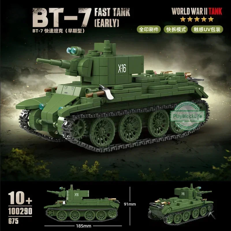 Germany Series Leopard Medium Tank G Late   Tank Military Series WW2 Tank Building Blocks  Bricks Model Set Toys for Kids Gifts