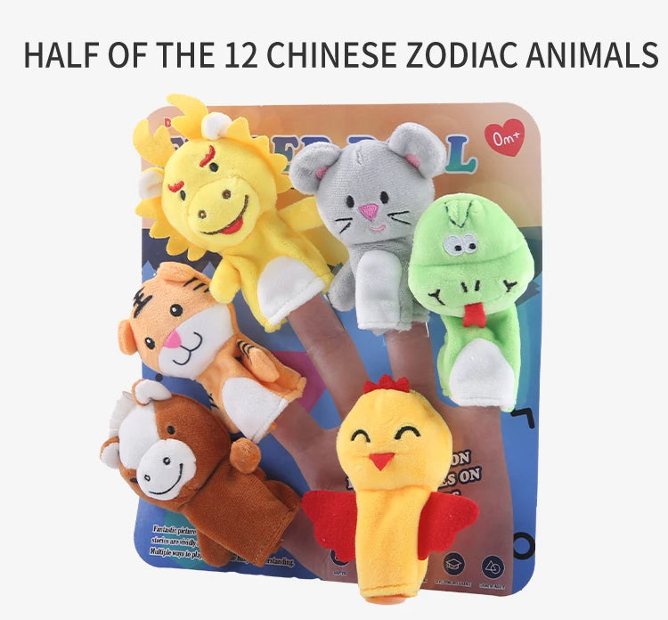 Kindergarten Story Teaching Aids Children Education Dolls Animal Plush kids toys Baby Finger puppets Doll Baby Hand puppet Toys