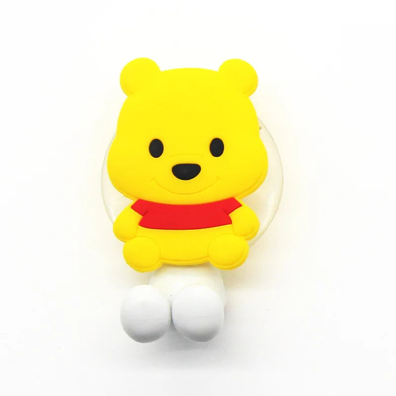 Disney  Stitch Anime Figure Mickey Mouse kids Toothbrush Holder Minnie Mouse Cartoon Wall Mounted Shelf Kitchen Bathroom Toys