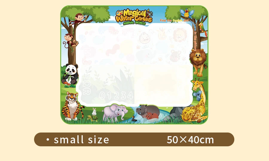 Magic Water Drawing Mat Extra Large Water Doodle Toy Set Painting Board Children Educational Toys Gift for Kids Multiple Size