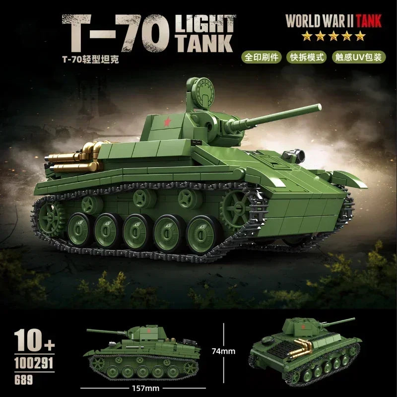 Germany Series Leopard Medium Tank G Late   Tank Military Series WW2 Tank Building Blocks  Bricks Model Set Toys for Kids Gifts