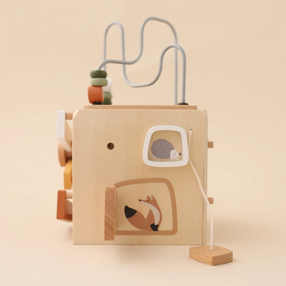 Children's Montessori Toys Wooden Building Blocks Shape Matching Toys Kids Educational Wooden Box Puzzle Toys Stacking Game