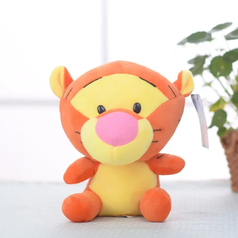Anime Open Plush Pin Winnie The Pooh Mickey Mouse Minnie Tigger Cute Stuffed Animal Sewing Action Doll Toy Children's Christmas