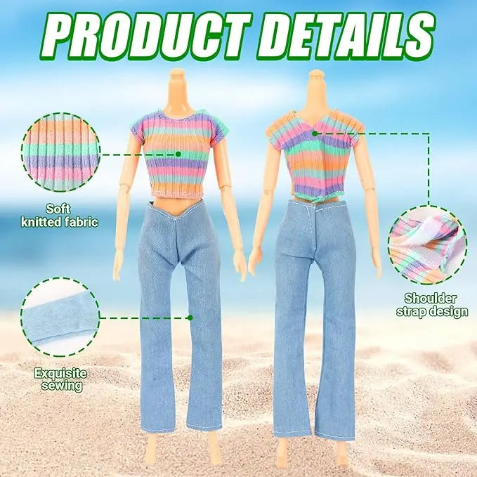 30cm Doll Clothes For Dolls Fashion Shirt+Pants Hat Shoes Coat Clothes For Girl Dolls Boy Children's Gift Doll House Accessories