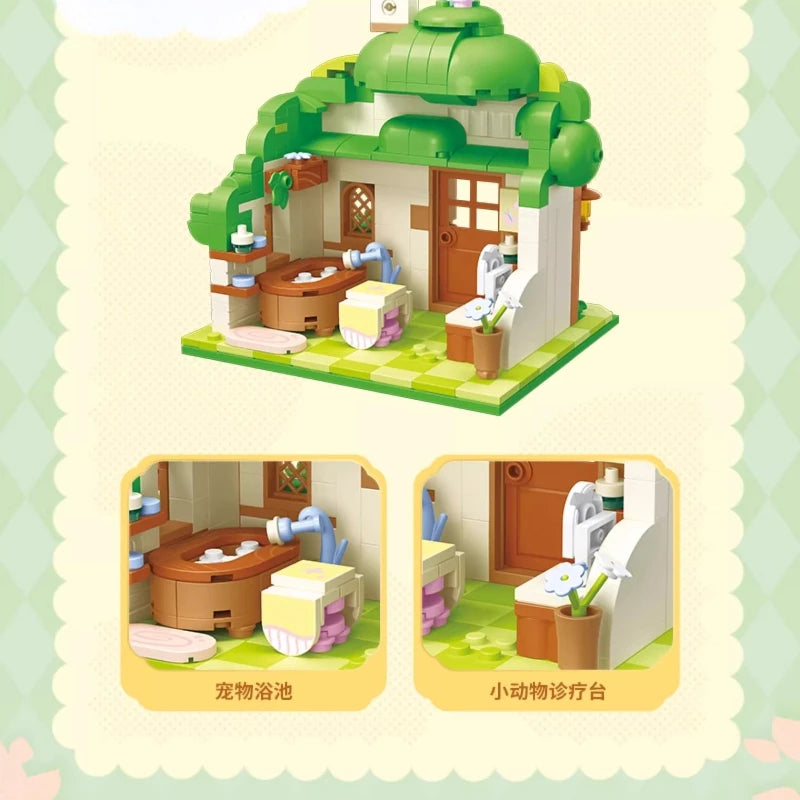 My Little Pony Building Blocks Street View Twilight Sparkle Pinkie Pie Splicing Model Ornament Puzzle Toy Collection Gift