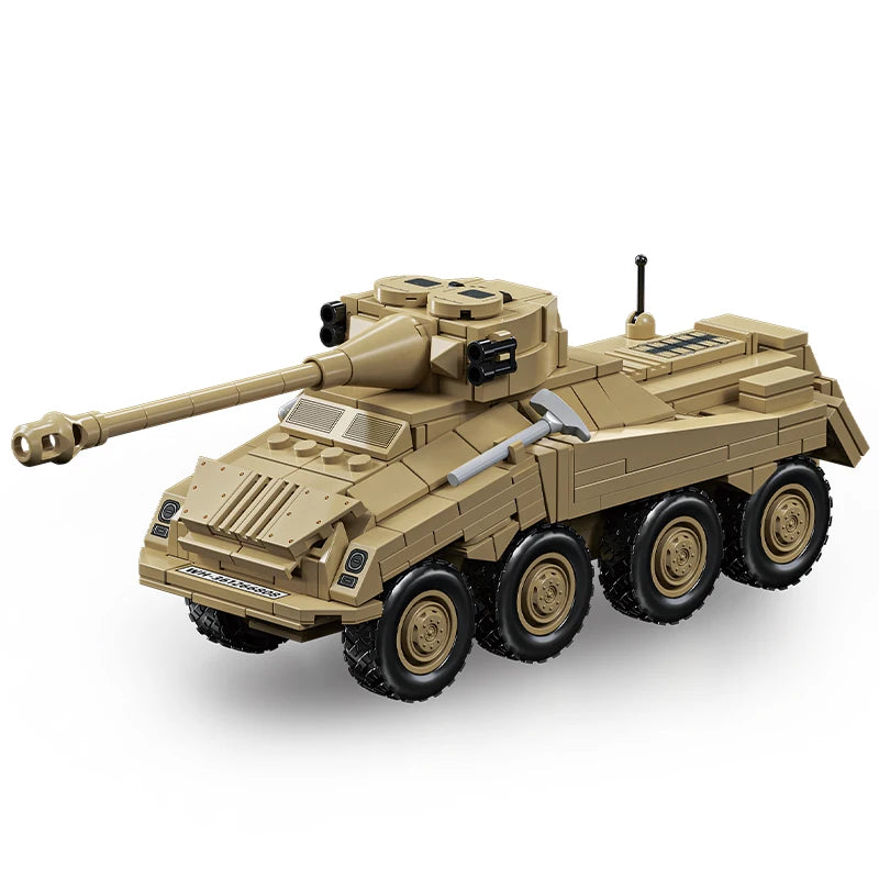 World War 2 WW2 Army Military Soldiers SWAT Leopard 2A7 Main Battle Tank Assemble Building Blocks Bricks Children's Toys Gift