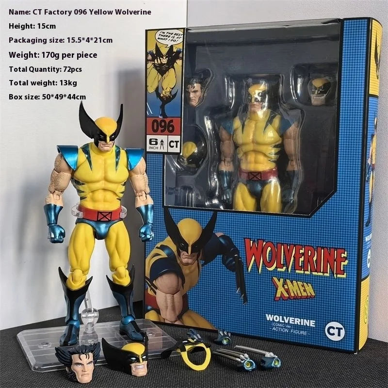 In Stock Ct Toys Mafex 096 Manga Version Wolverine Action Figure Ct Toys Logan Classic Battle Suit Marvel Mobile Figurine Model