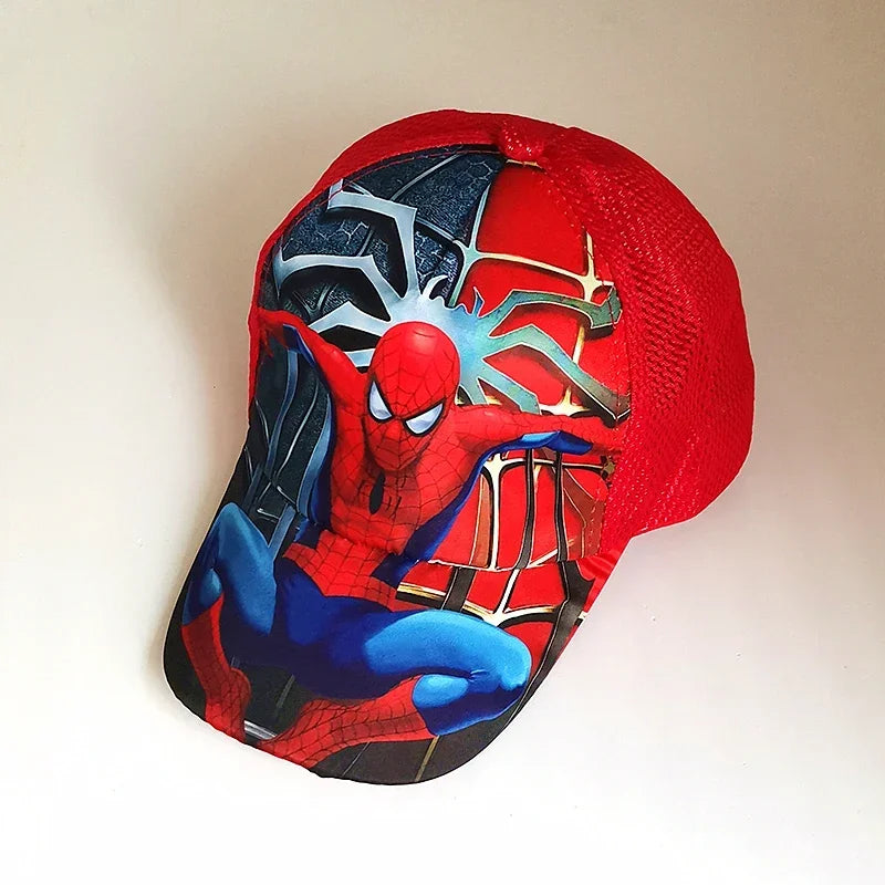 New Disney Anime Frozen Mickey Mouse Kids Brand Hat Boy Girl Travel Caps Spiderman Mickey Minnie Baby Caps Figure Gift Toys 2-8Y
