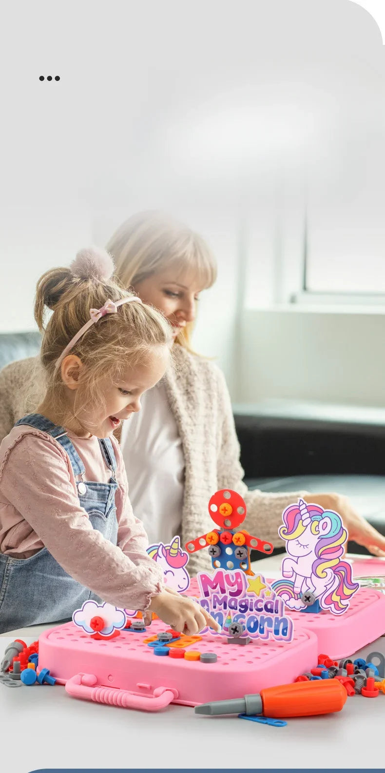 Children Toys Tool Set Electric Drill Screw Nut 3D Puzzle Toys Pretend Play Repair Tool Box Drilling Assembly Educational Toys